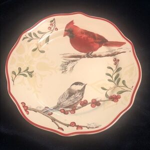 Better Homes & Gardens Decorative Plate with Red Cardinal and Chickadee